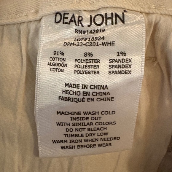 NWT Dear John Cream High Waist Crop Jeans w/ Rainbow Stripe Accent; Size 31 - Picture 11 of 11